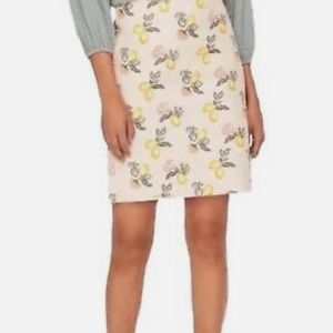 NWT Ann Taylor LOFT Petite Skirt Lemon Print